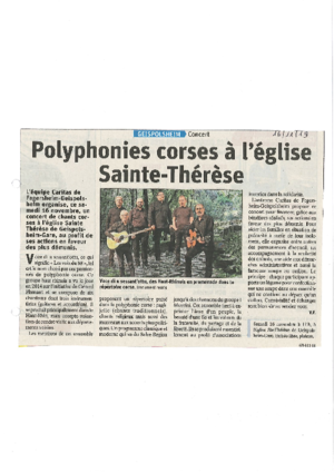 Phylophonies corses %c3%a0 l'%c3%a9glise sainte th%c3%a9r%c3%a8se