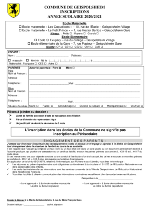 Inscription scolaire