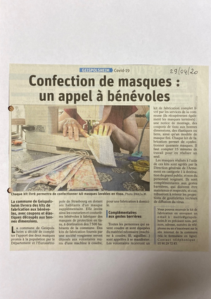 Confection de masques
