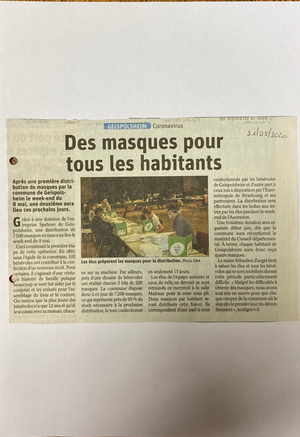 Des masques pour tous les habitants