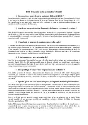 Faq cni