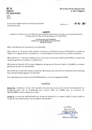 Geispolsheim   arr%c3%aat%c3%a9 modificatif