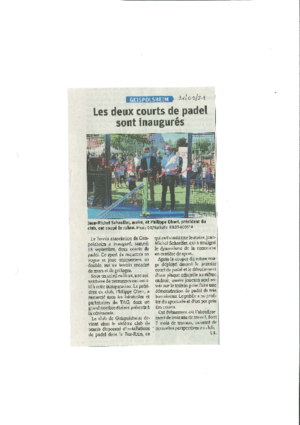 Les deux courts de padel sont inaugur%c3%a9s