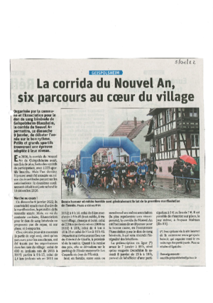 La corrida du nouvel an  six parcours au coeur du village