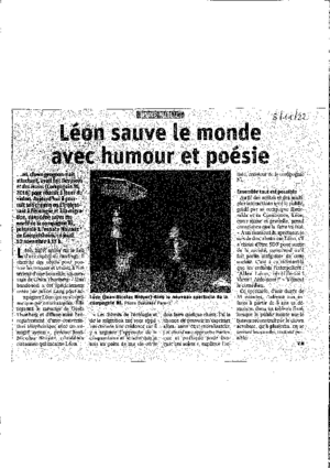 L%c3%a9o sauve le monde avec humour et po%c3%a9sie 