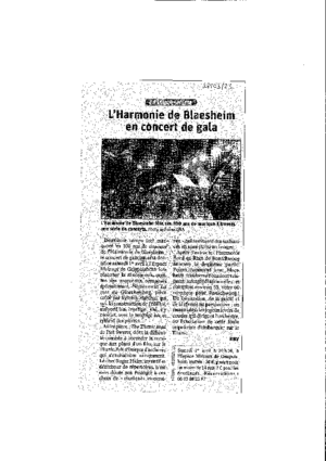 Harmonie de blaesheim en concert de gala