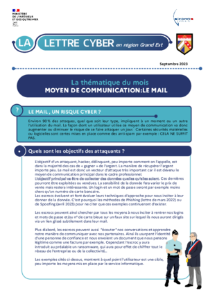 La lettre cyber rgge septembre 2023