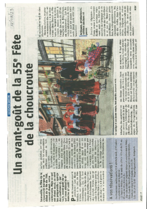 Un avant go%c3%bbt de la 55%c3%a8 f%c3%aate de la choucroute