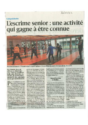L'escrime s%c3%a9nior une activit%c3%a9 qui gagne %c3%a0 %c3%aatre connue