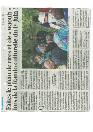 Faites le plein de rires et de wouah lors de la rando culturelle du 1er juin