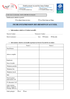 Fiche expression besoins
