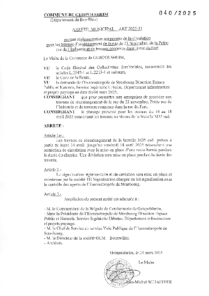 2025 31 art r%c3%a9glementation temporaire de circulatin lors trx am%c3%a9nagement la vigie