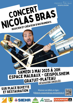 Affiche concert nicola bras