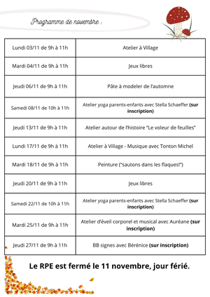 Programme site internet   novembre 2025