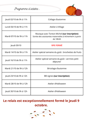 Programme site internet   octobre 2025