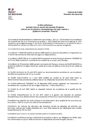 20260622 arr%c3%aat%c3%a9 pr%c3%a9fectoral mesures urgences pic de pollution atmosph%c3%a9rique
