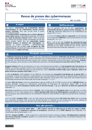  tlp amber  revue de presse comcybermi juin 2026
