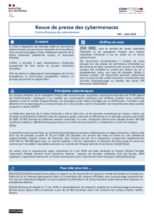  tlp clear  revue de presse comcybermi juillet 2026