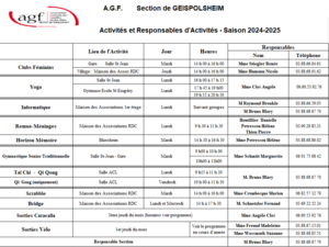 Programme AGF 2024/2025