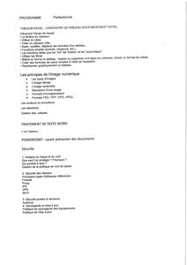 programme informatique perfectionné