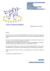 courrier journée vélo