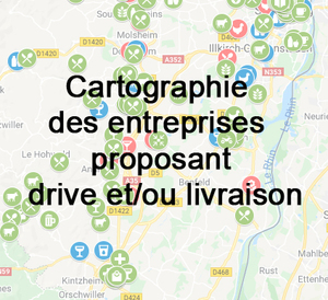Cartographie des entreprises proposant drive et/ou livraison