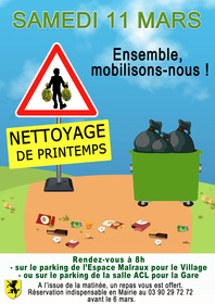 affiche nettoyage de printemps