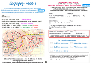 Flyer engagement et inscription