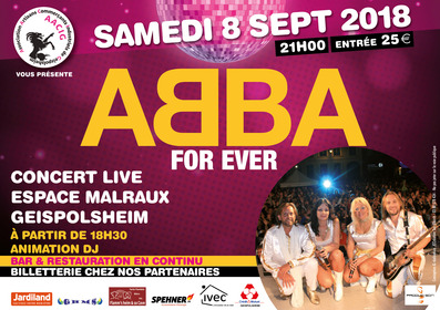 affiche concert ABBA for ever