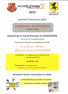 Affiche concours de pétanque