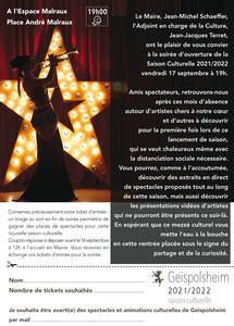Ouverture de la saison culturelle verso
