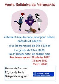 Vente solidaire février 2022