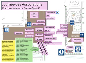 Plan du site du Centre Sportif