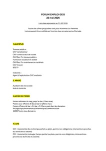 Liste offres d'emploi - 1