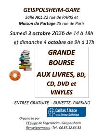 Bourse aux livres, BD, CD, dDVD, Vinyles